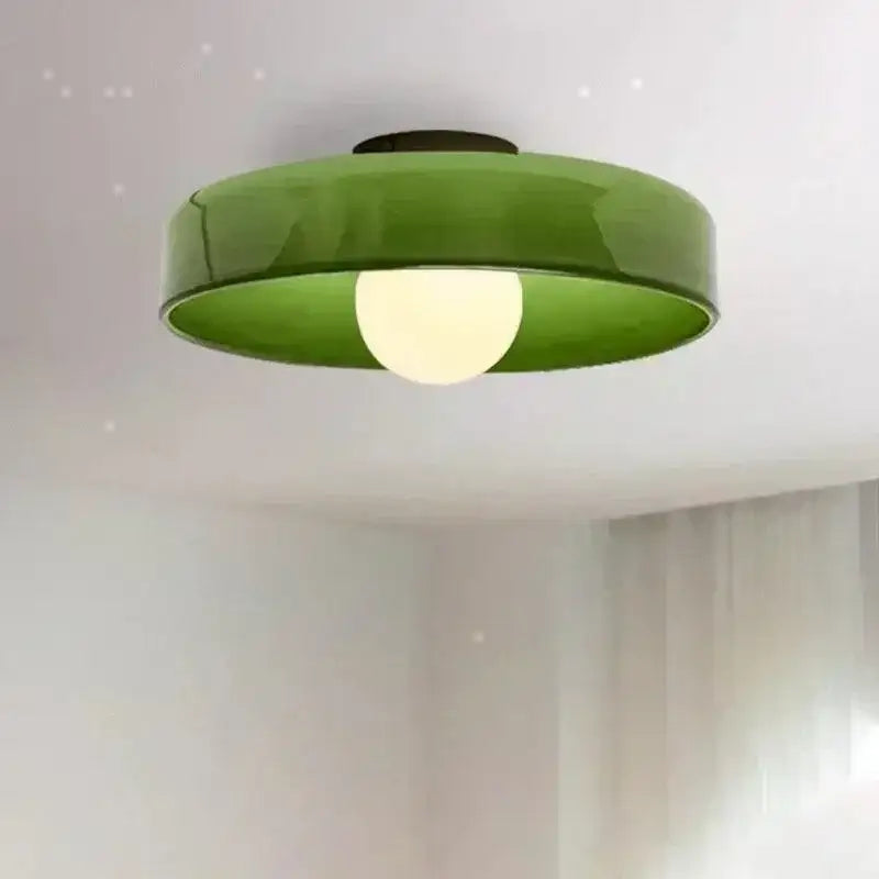 Nordic Color Vitnage Glass Ceiling Lamp │ Modern Minimal Entryway Hallway Hanging Light - Besontique Home