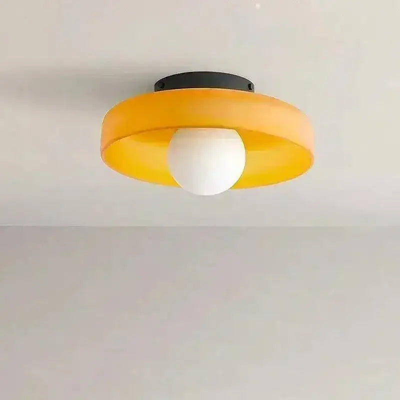 Nordic Color Vitnage Glass Ceiling Lamp │ Modern Minimal Entryway Hallway Hanging Light - Besontique Home