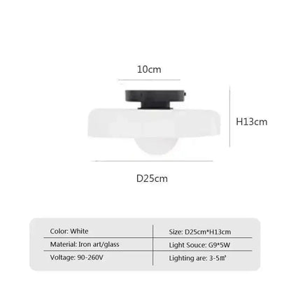 Nordic Color Vitnage Glass Ceiling Lamp │ Modern Minimal Entryway Hallway Hanging Light - Besontique Home