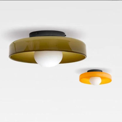 Nordic Color Vitnage Glass Ceiling Lamp │ Modern Minimal Entryway Hallway Hanging Light - Besontique Home