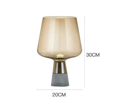 Nordic Glass Cement Table Lamp │ Modern Creative Concrete Desk Lighting in Living Room Bedroom - Besontique Home