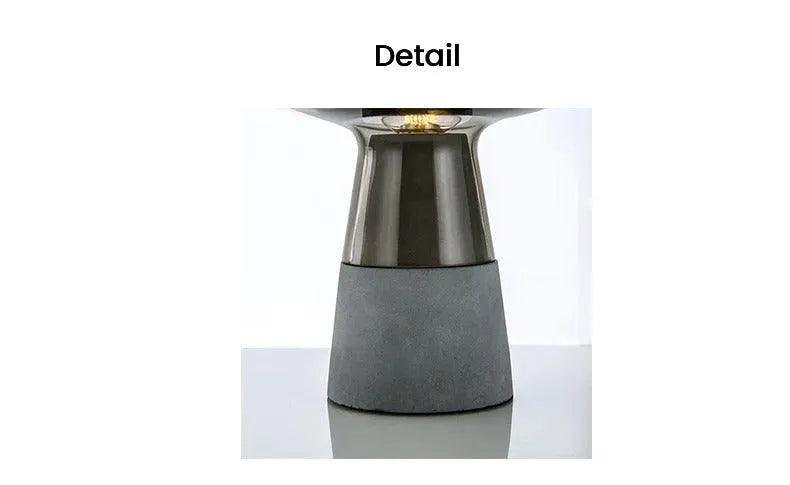 Nordic Glass Cement Table Lamp │ Modern Creative Concrete Desk Lighting in Living Room Bedroom - Besontique Home