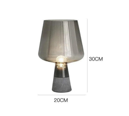 Nordic Glass Cement Table Lamp │ Modern Creative Concrete Desk Lighting in Living Room Bedroom - Besontique Home