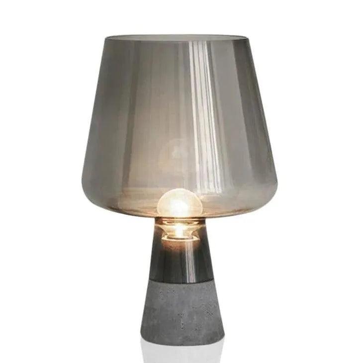Nordic Glass Cement Table Lamp │ Modern Creative Concrete Desk Lighting in Living Room Bedroom - Besontique Home