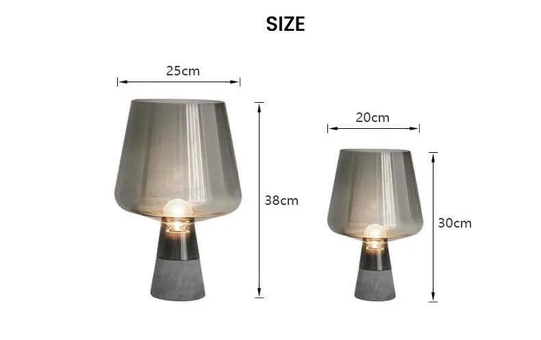Nordic Glass Cement Table Lamp │ Modern Creative Concrete Desk Lighting in Living Room Bedroom - Besontique Home