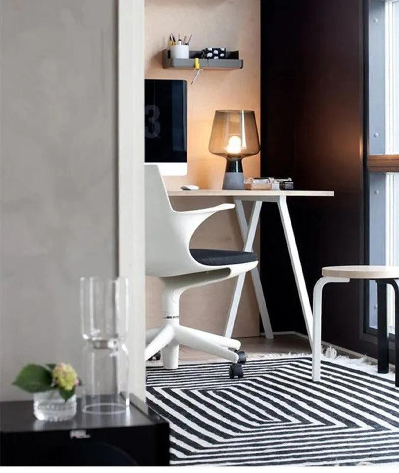 Nordic Glass Cement Table Lamp │ Modern Creative Concrete Desk Lighting in Living Room Bedroom - Besontique Home