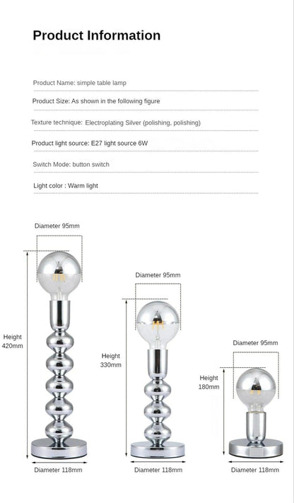 Nordic LED Metal Decorative Night Light │ Modern Vintage Minimal Desk Lamp for Bedroom Decor - Besontique Home