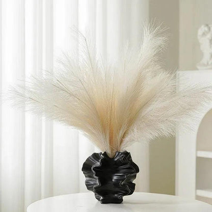 Nordic Minimalist Art Coral Shape Vase │ Ceramic Flower Pampas Grass Pot - Besontique Home