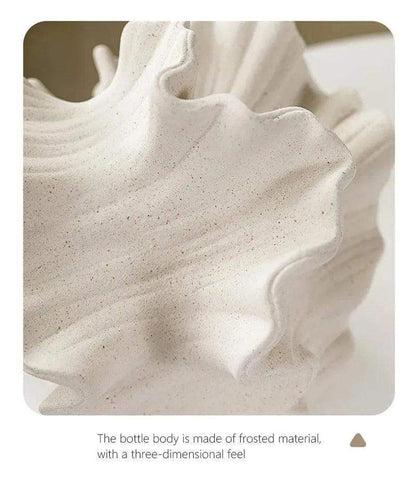 Nordic Minimalist Art Coral Shape Vase │ Ceramic Flower Pampas Grass Pot - Besontique Home