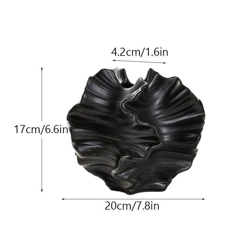 Nordic Minimalist Art Coral Shape Vase │ Ceramic Flower Pampas Grass Pot - Besontique Home
