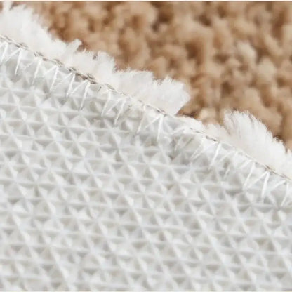 Nordic style Floral Flocked Round Rug │ Fluffy Area Bedroom Bedside Anti-Slip Carpet - Besontique Home