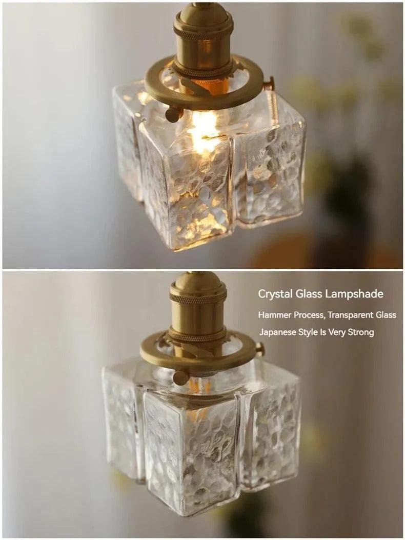 Nordic Vintage Glass Pendant Ceiling Lamp Lighting │ Modern Dining Table Chandeliers Hanging Light - Besontique Home