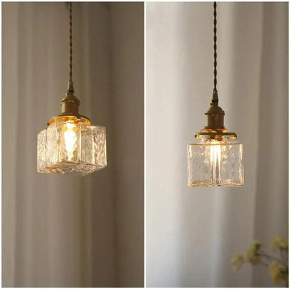 Nordic Vintage Glass Pendant Ceiling Lamp Lighting │ Modern Dining Table Chandeliers Hanging Light - Besontique Home