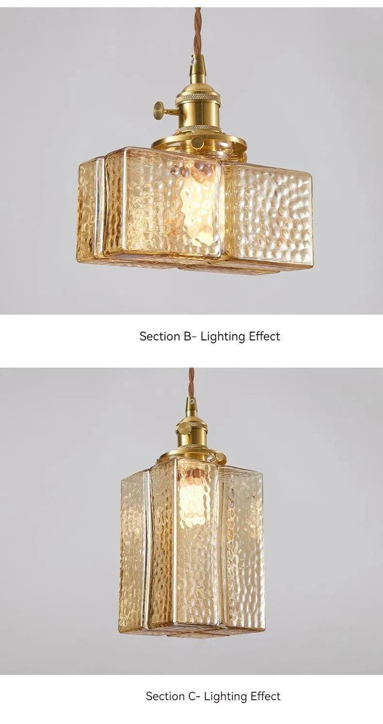 Nordic Vintage Glass Pendant Ceiling Lamp Lighting │ Modern Dining Table Chandeliers Hanging Light - Besontique Home