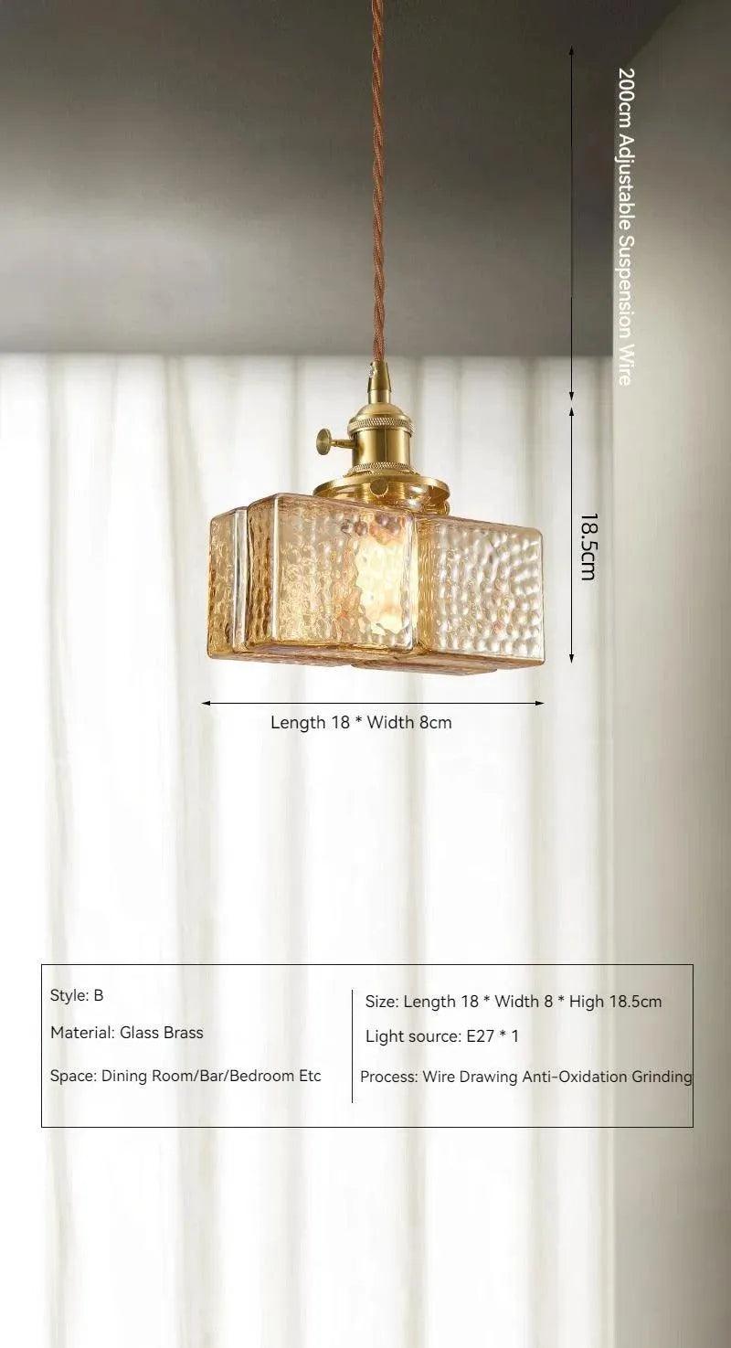 Nordic Vintage Glass Pendant Ceiling Lamp Lighting │ Modern Dining Table Chandeliers Hanging Light - Besontique Home