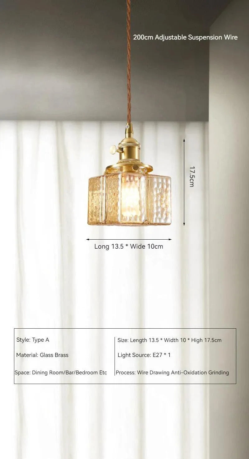 Nordic Vintage Glass Pendant Ceiling Lamp Lighting │ Modern Dining Table Chandeliers Hanging Light - Besontique Home