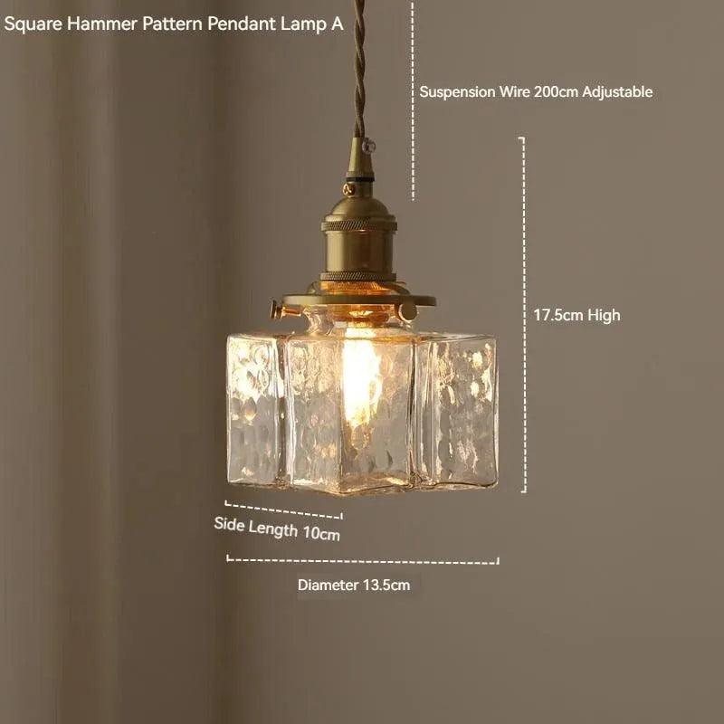 Nordic Vintage Glass Pendant Ceiling Lamp Lighting │ Modern Dining Table Chandeliers Hanging Light - Besontique Home