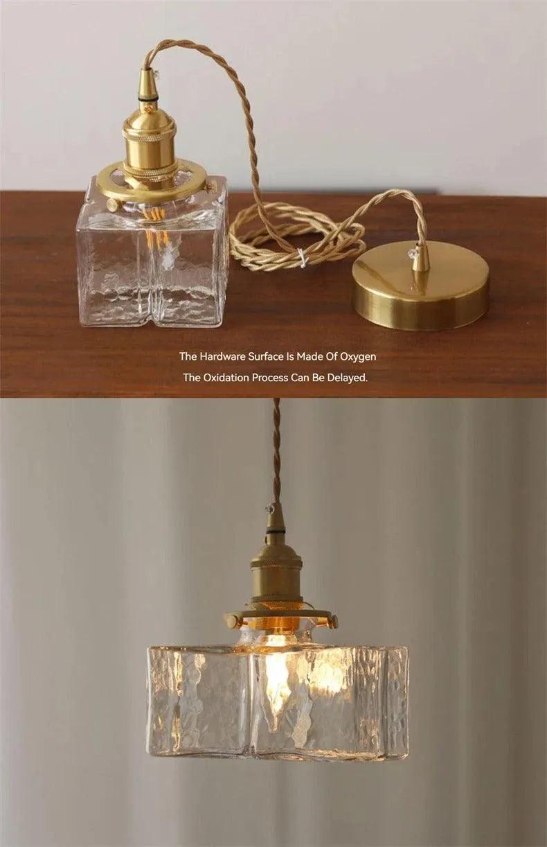 Nordic Vintage Glass Pendant Ceiling Lamp Lighting │ Modern Dining Table Chandeliers Hanging Light - Besontique Home