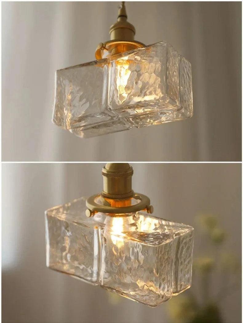 Nordic Vintage Glass Pendant Ceiling Lamp Lighting │ Modern Dining Table Chandeliers Hanging Light - Besontique Home