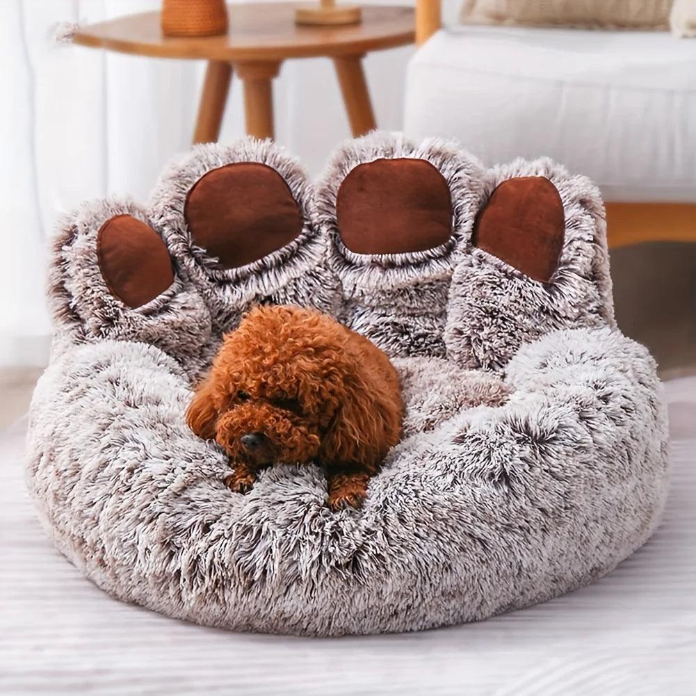 Paw Shape Comfortable Pet Cushion Bed | Pet-Friendly Cat Dog Soft Fluffy Sofa Furniture - Besontique