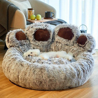 Paw Shape Comfortable Pet Cushion Bed | Pet-Friendly Cat Dog Soft Fluffy Sofa Furniture - Besontique