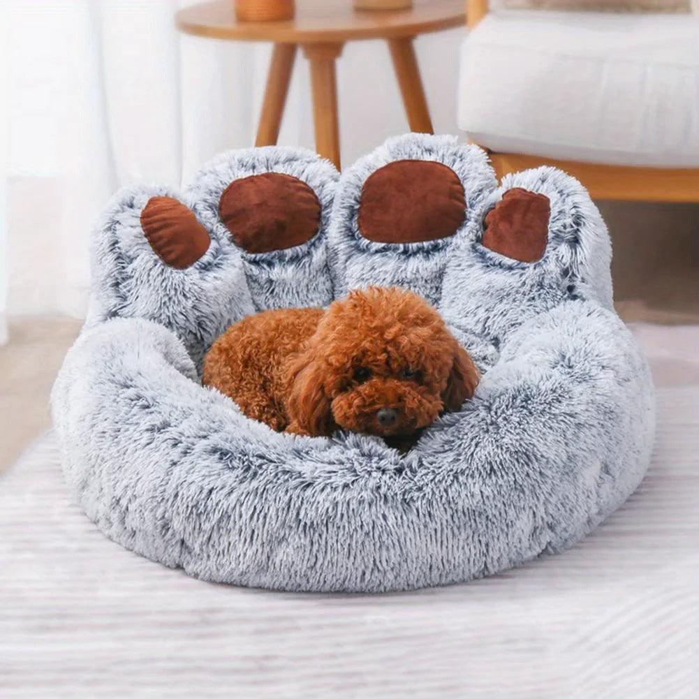 Paw Shape Comfortable Pet Cushion Bed | Pet-Friendly Cat Dog Soft Fluffy Sofa Furniture - Besontique