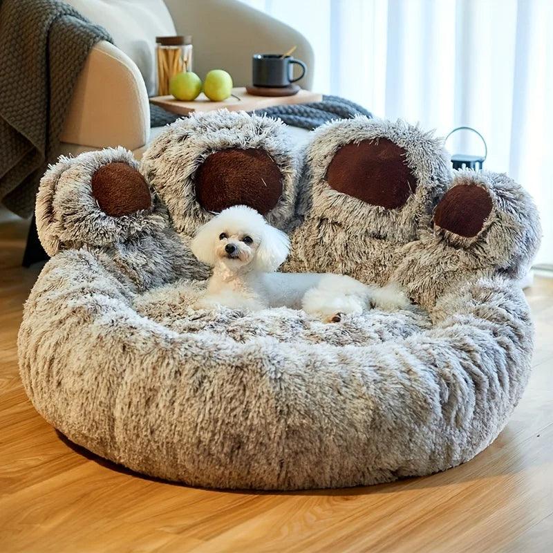 Paw Shape Comfortable Pet Cushion Bed | Pet-Friendly Cat Dog Soft Fluffy Sofa Furniture - Besontique