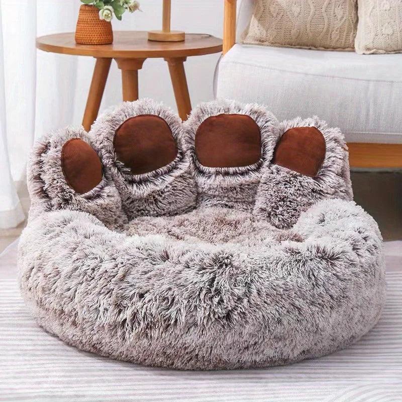 Paw Shape Comfortable Pet Cushion Bed | Pet-Friendly Cat Dog Soft Fluffy Sofa Furniture - Besontique