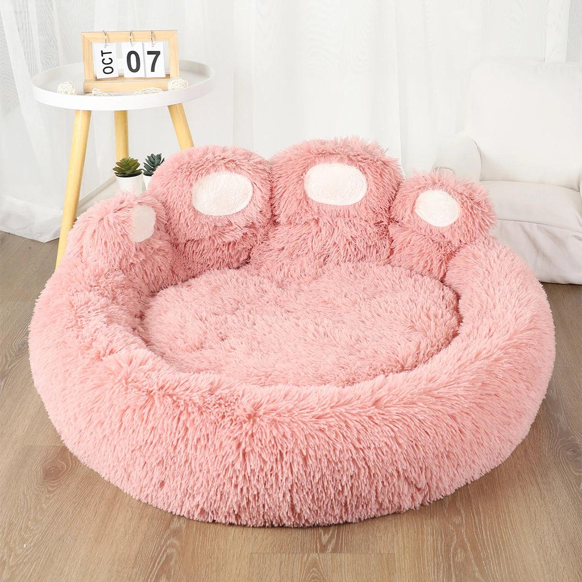 Paw Shape ver.2 Comfortable Pet Cushion Bed | Pet-Friendly Cat Dog Soft Fluffy Sofa Furniture - Besontique