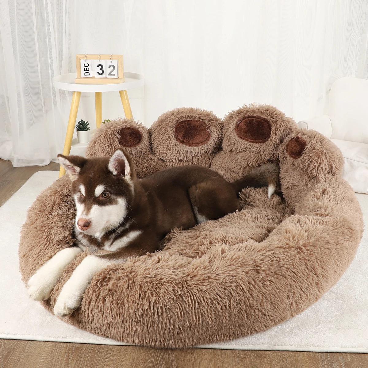 Paw Shape ver.2 Comfortable Pet Cushion Bed | Pet-Friendly Cat Dog Soft Fluffy Sofa Furniture - Besontique