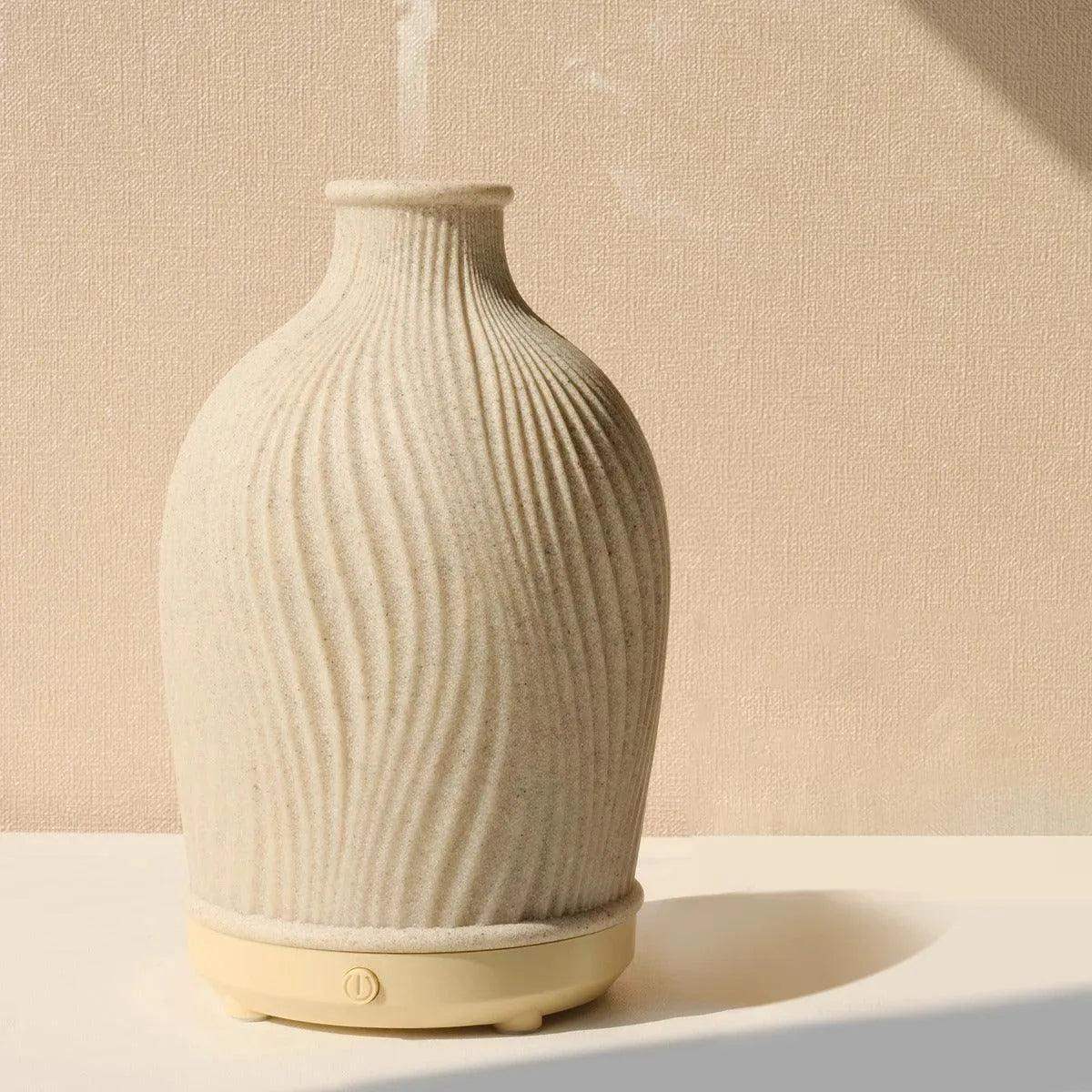 Polyresin Vase shape Essential Oil Humidifier │ Modern Boho Ultrasonic USB charging Aroma Diffuser - Besontique Home