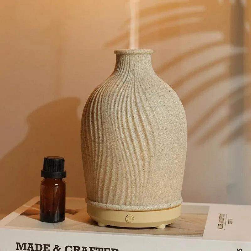 Polyresin Vase shape Essential Oil Humidifier │ Modern Boho Ultrasonic USB charging Aroma Diffuser - Besontique Home