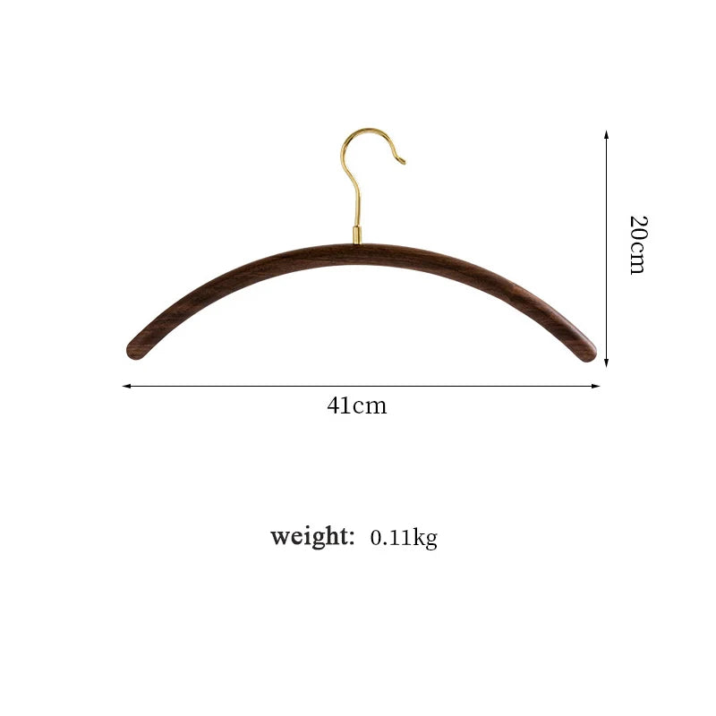 Premium Half-Round Design Wood Clothes Hanger │ Modern Retro Wooden Wardrobe Clothing Organizer - Besontique Home
