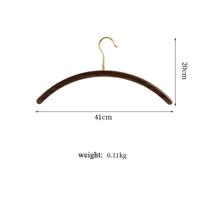 Premium Half-Round Design Wood Clothes Hanger │ Modern Retro Wooden Wardrobe Clothing Organizer - Besontique Home