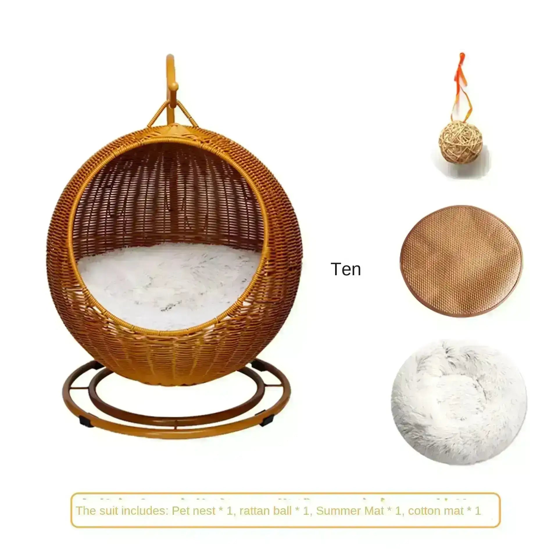 hängematte rattan Rattan-Katzennest-Hängekorb