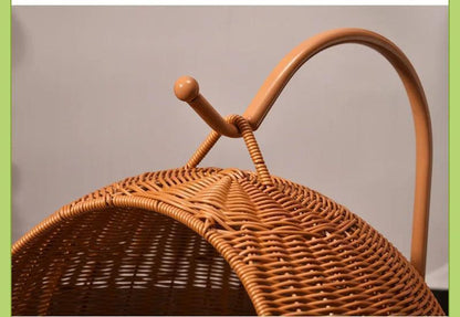 Rattan Cat Nest Hanging Basket | Pet-Friendly Pet Hammock Cat Dog Furniture - Besontique Home