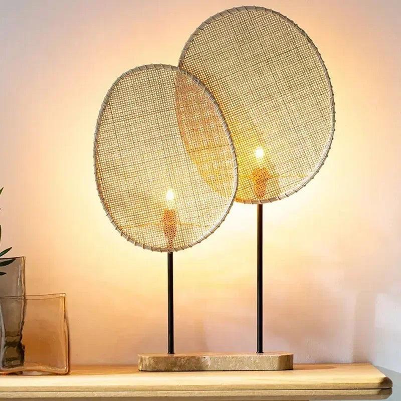 Rattan Weaving Japandi Floor Lamp │ Modern Vintage Home Mood Tall Stand Light - Besontique Home