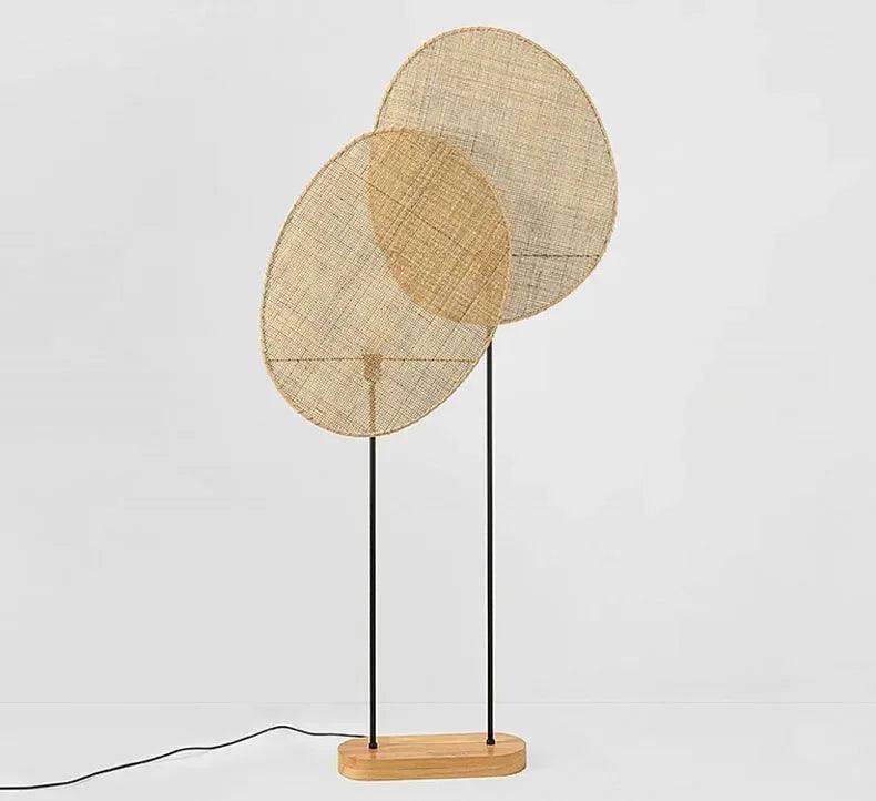 Rattan Weaving Japandi Floor Lamp │ Modern Vintage Home Mood Tall Stand Light - Besontique Home