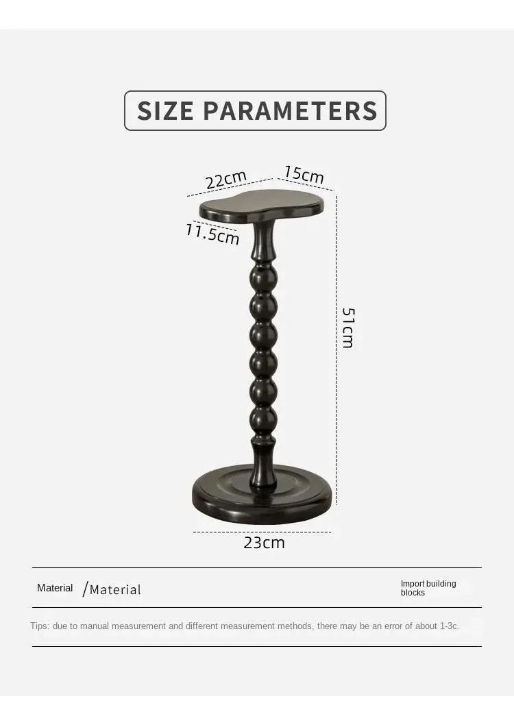 Retro Solid Wood Small Side Table │ Round Medieval Solid Wood Small Coffee Table Furniture - Besontique Home
