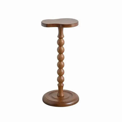 Retro Solid Wood Small Side Table │ Round Medieval Solid Wood Small Coffee Table Furniture - Besontique Home