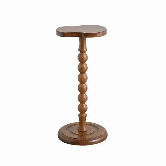 retro-solid-wood-small-side-table-round-medieval-solid-wood-small-coffee-table-furniture-besontique-home-60812 - Besontique Home