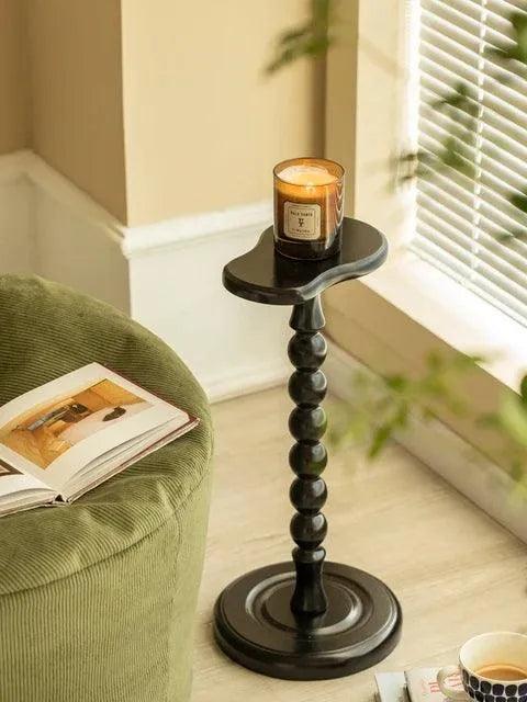Retro Solid Wood Small Side Table │ Round Medieval Solid Wood Small Coffee Table Furniture - Besontique Home