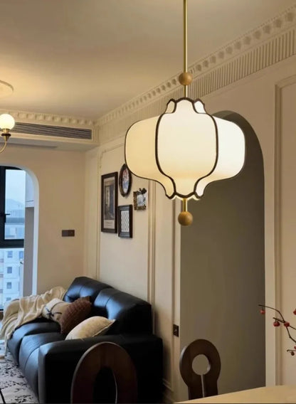 Retro Style Pendant Wooden Ball Ceiling Light │ Japandi Dining Room Hanging Lamp - Besontique Home