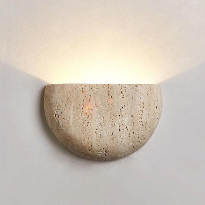 Retro style Semicircle Natural Stone Wall Lighting │ Modern Contemporary Style LED Indoor Wall Mounted Lamp Light - Besontique Home