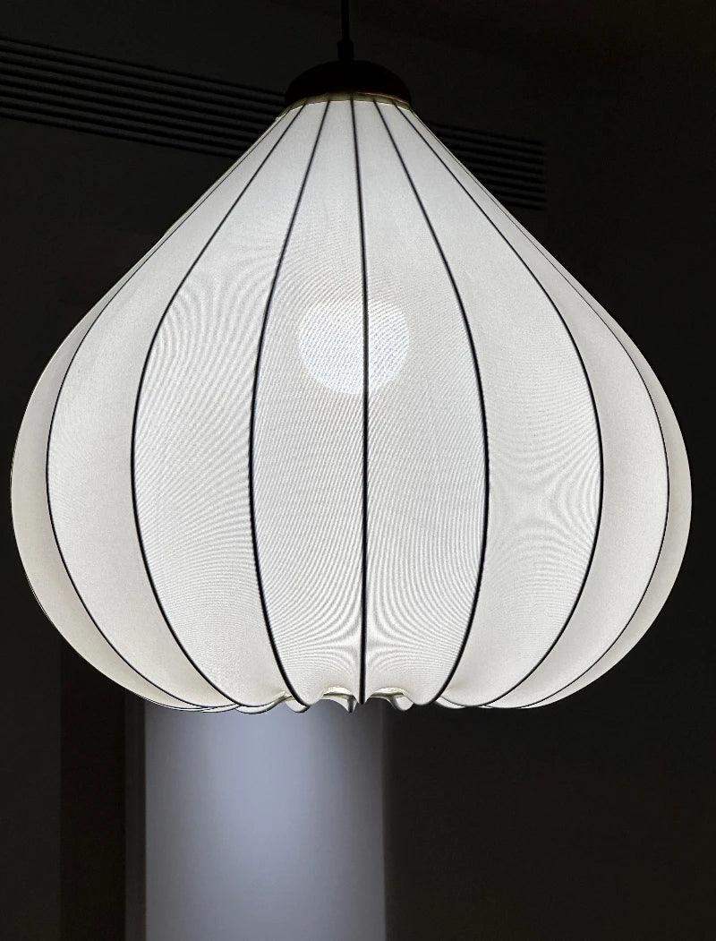 Retro Vintage Fabric Pendant Light – Japandi Art Deco Ceiling Chandelier - Besontique Home