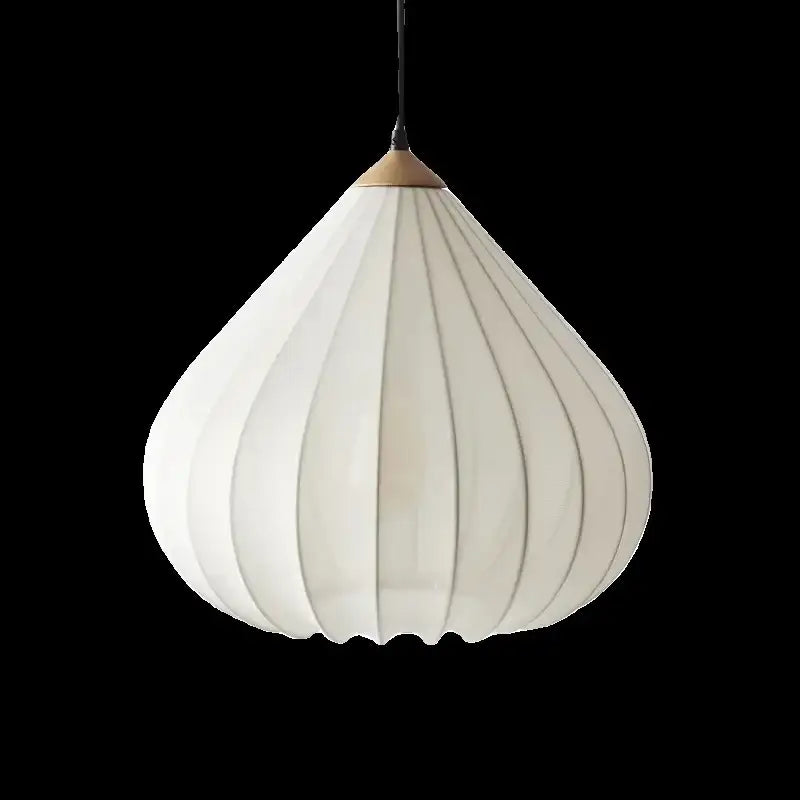 Retro Vintage Fabric Pendant Light – Japandi Art Deco Ceiling Chandelier - Besontique Home
