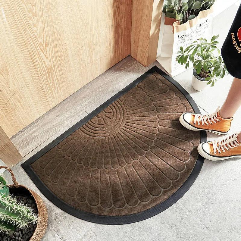 Semicircle Geometric Pattern PVC Door Mat │ Anti-slip Entrance Floor Rug Mat Footpad - Besontique