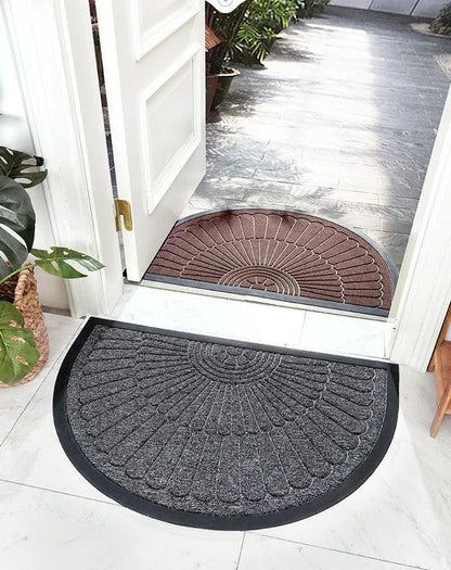 Semicircle Geometric Pattern PVC Door Mat │ Anti-slip Entrance Floor Rug Mat Footpad - Besontique