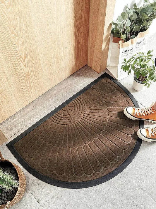 Semicircle Geometric Pattern PVC Door Mat │ Anti-slip Entrance Floor Rug Mat Footpad - Besontique Home