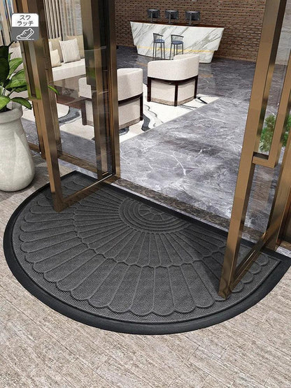 Semicircle Geometric Pattern PVC Door Mat │ Anti-slip Entrance Floor Rug Mat Footpad - Besontique Home